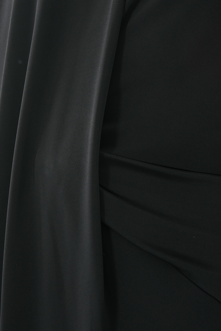Long-Sleeve Thigh-Split Maxi Dress